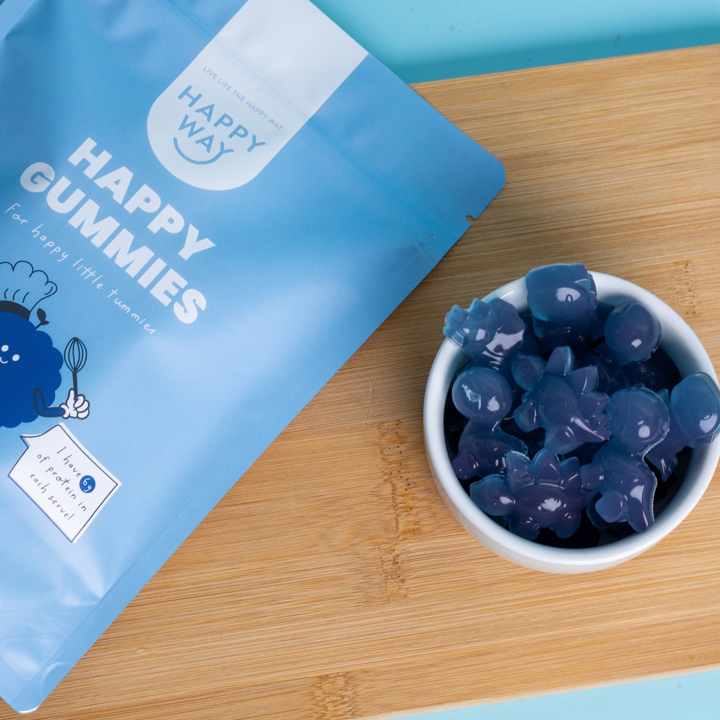 Blue Raspberry Flavour Happy Gummies Mix 210g