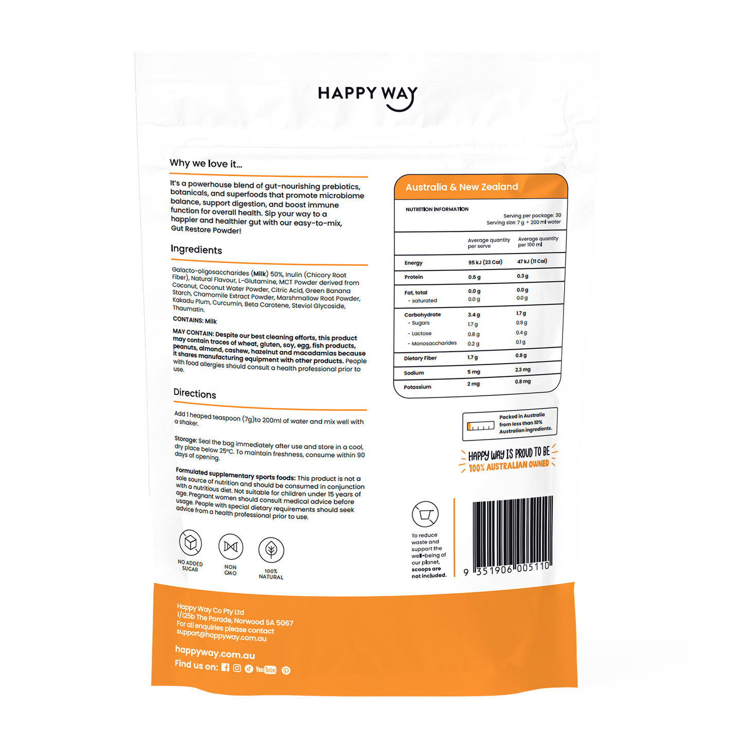 Gut Restore Tropical Powder 210g