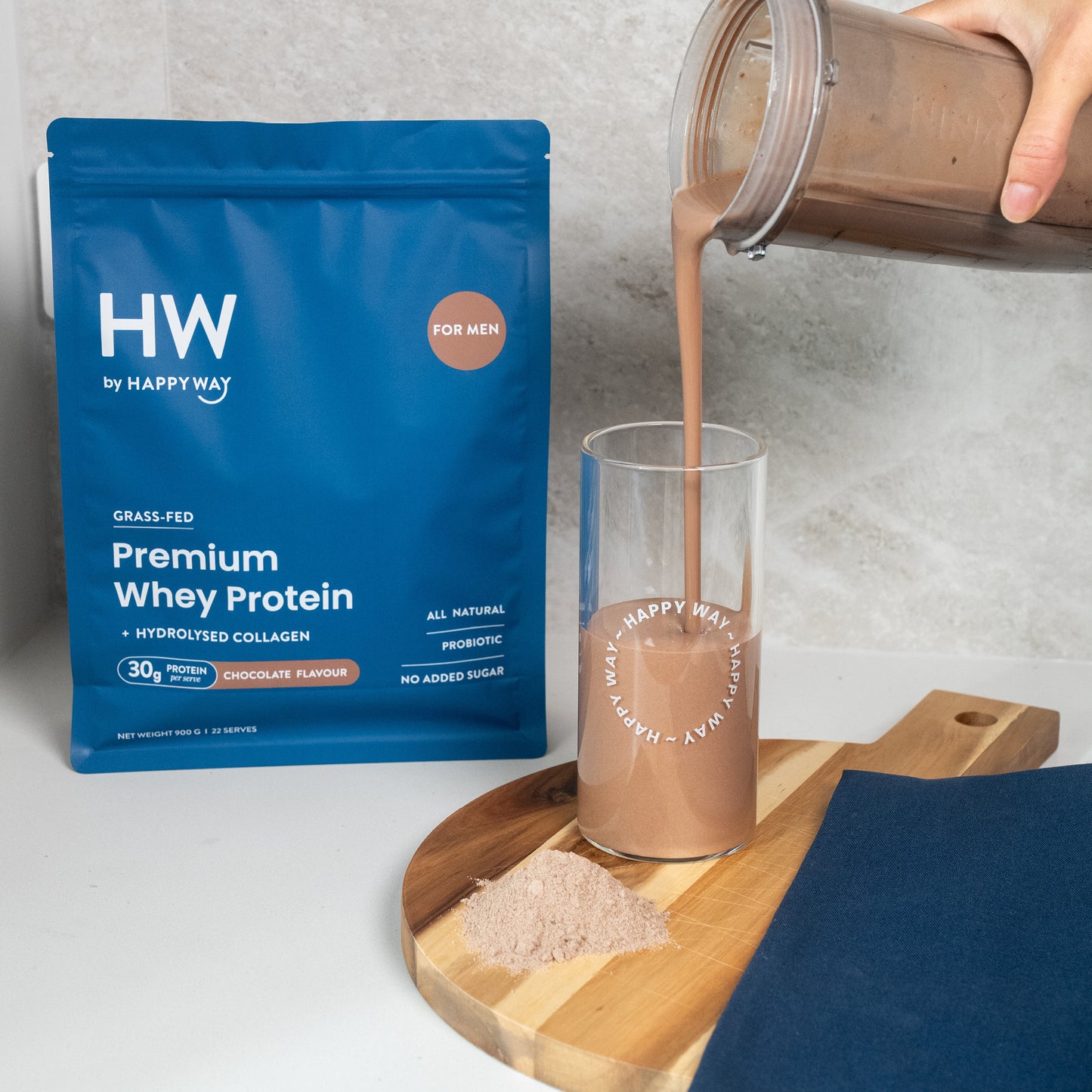 Men's Chocolate Whey Protein Powder 900g