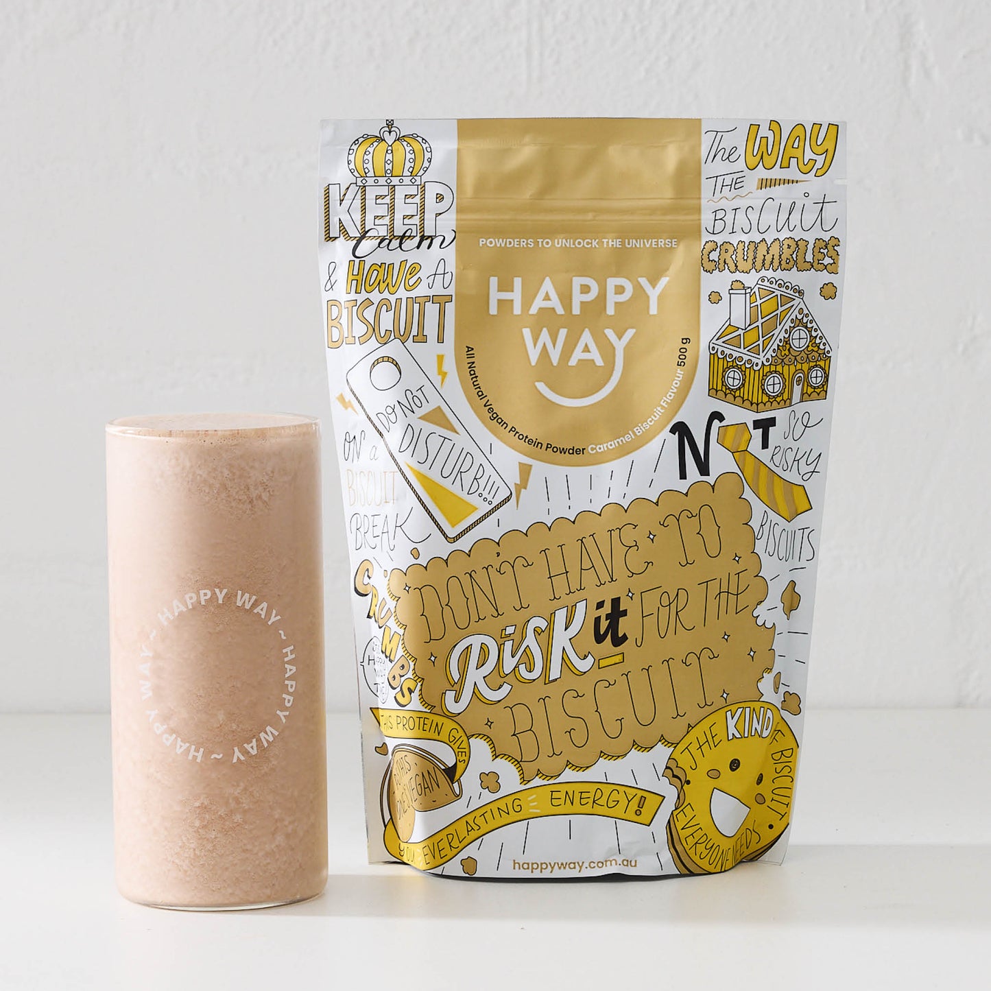 Caramel Biscuit Vegan Protein Powder 500g