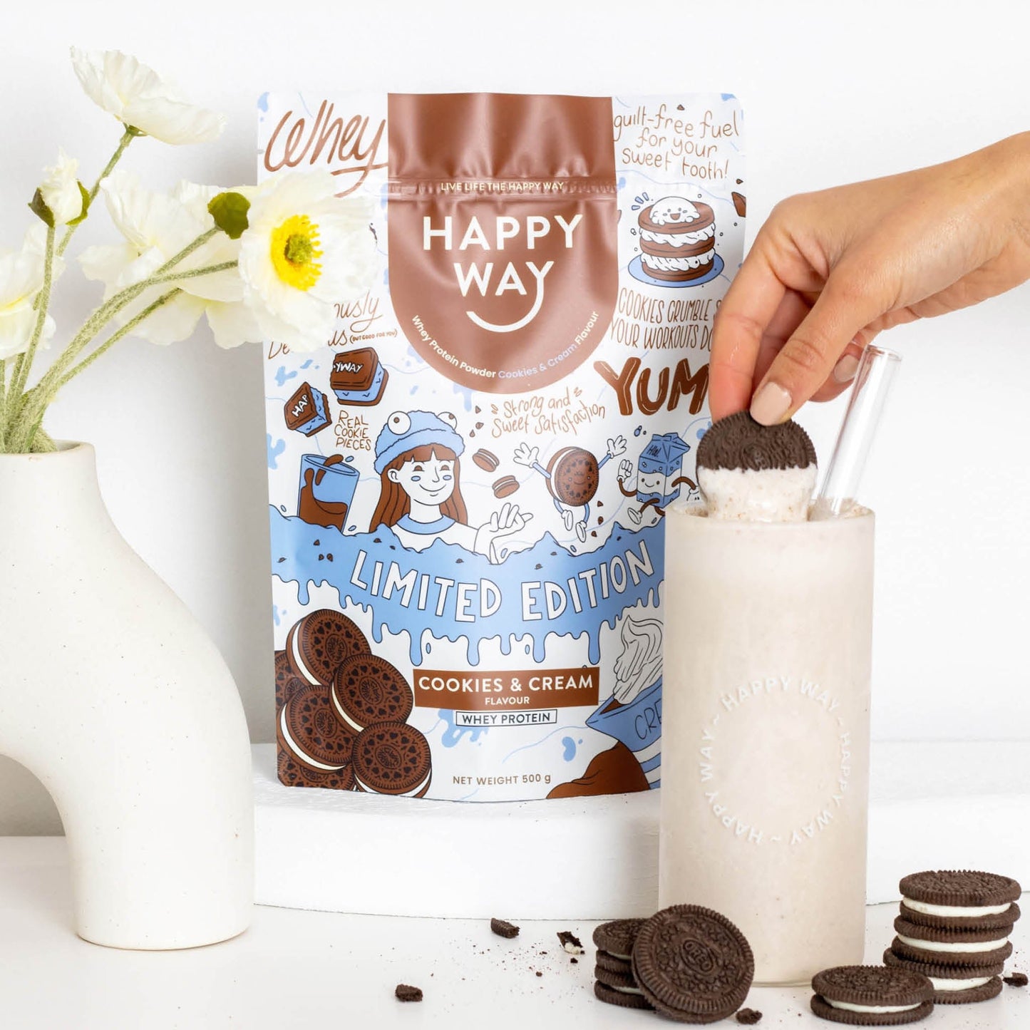 Cookies & Cream Whey Protein Powder 500g