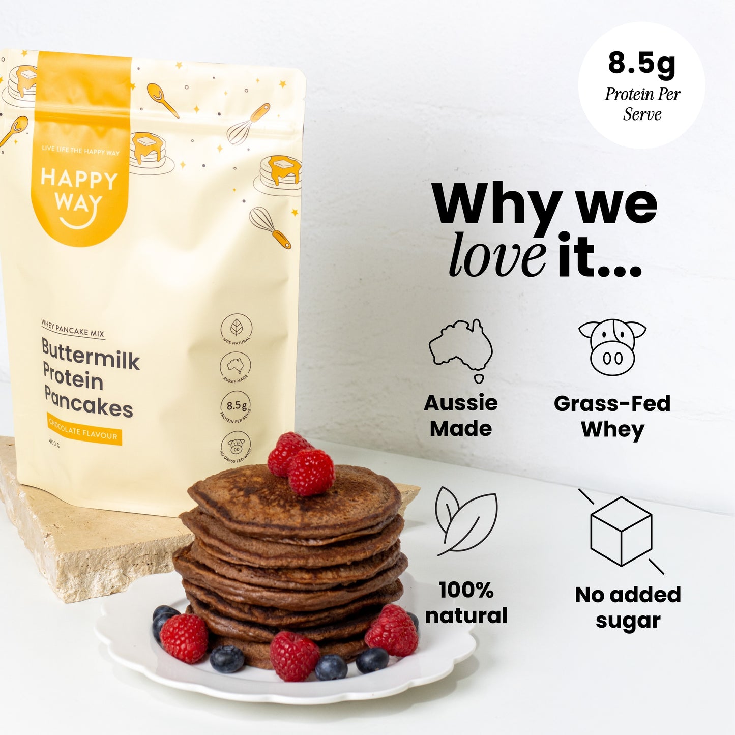 Chocolate Buttermilk Protein Pancake