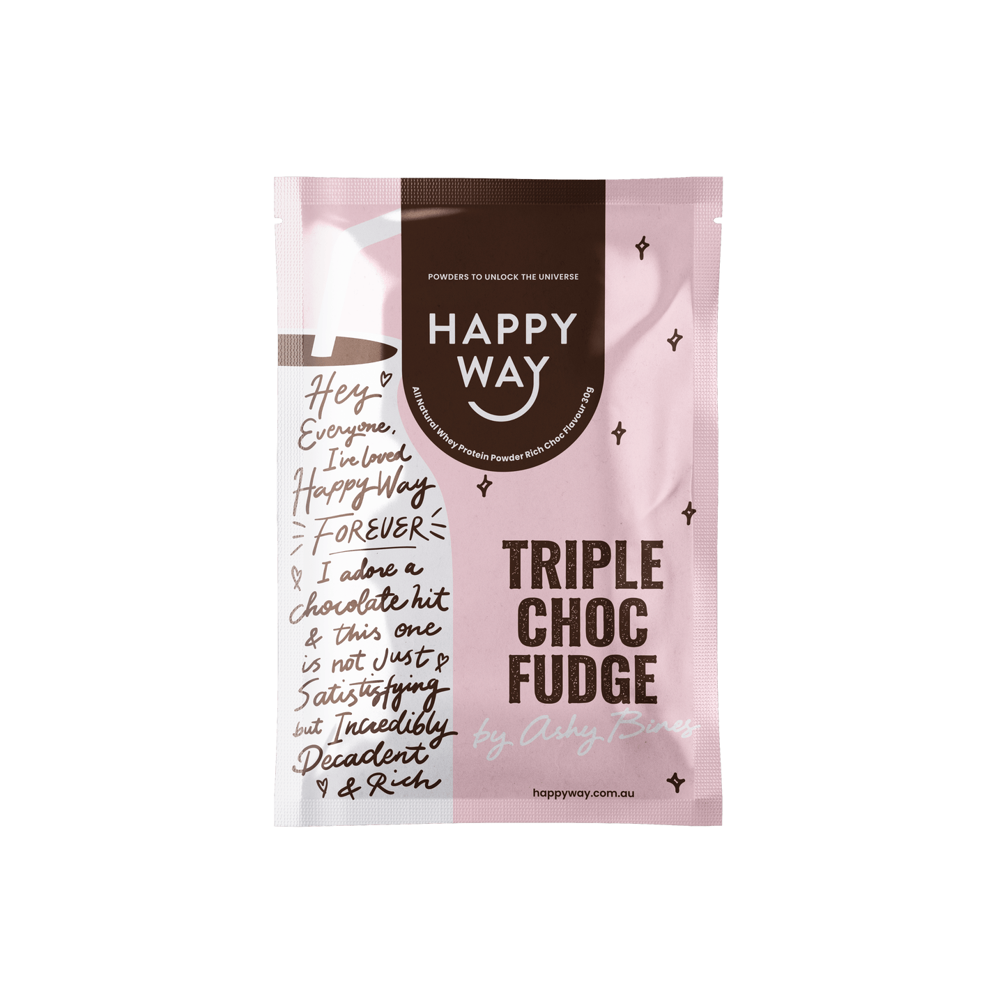 Ashy Bines Triple Choc Fudge Whey Protein Powder 30g