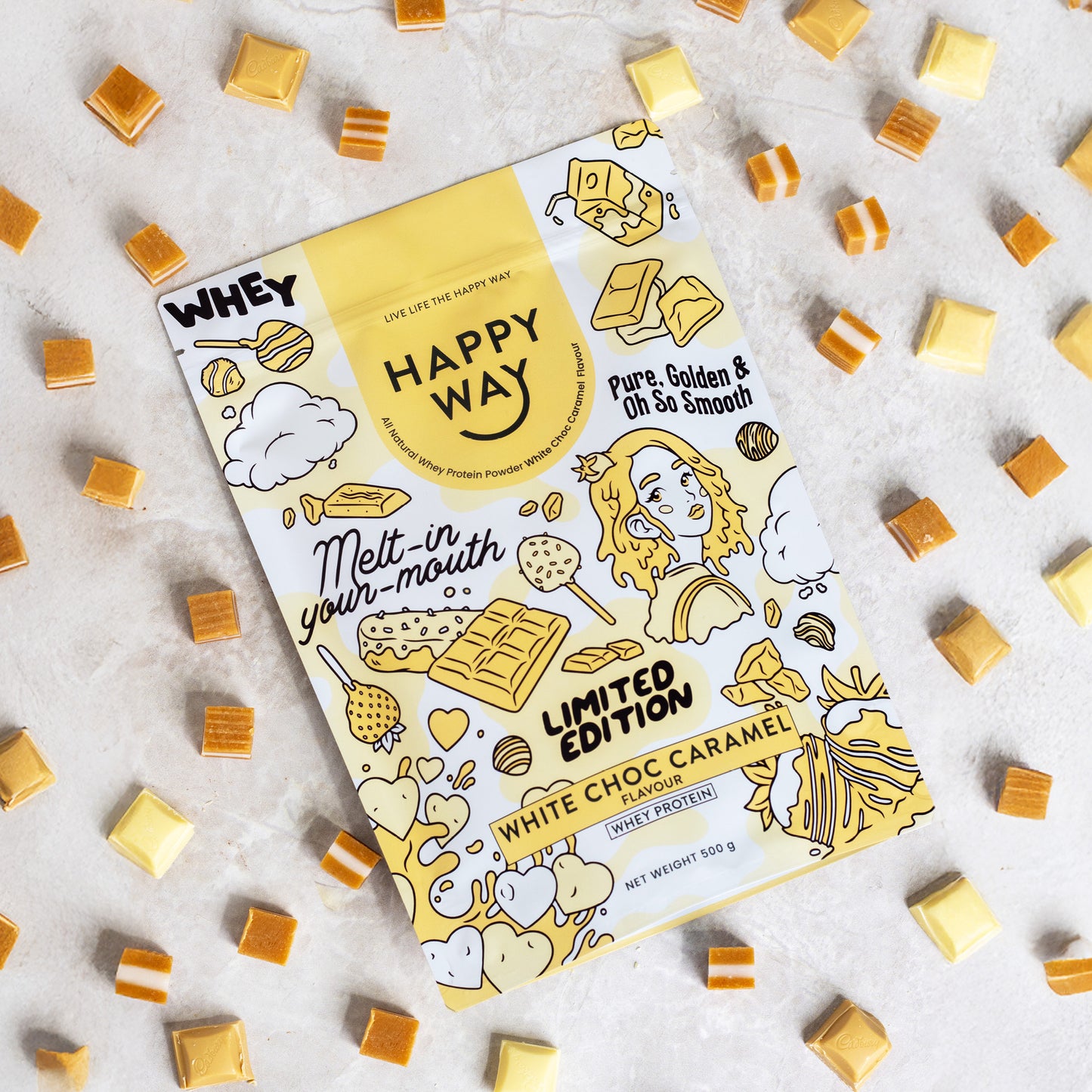 White Chocolate Caramel Whey Protein Powder 500g