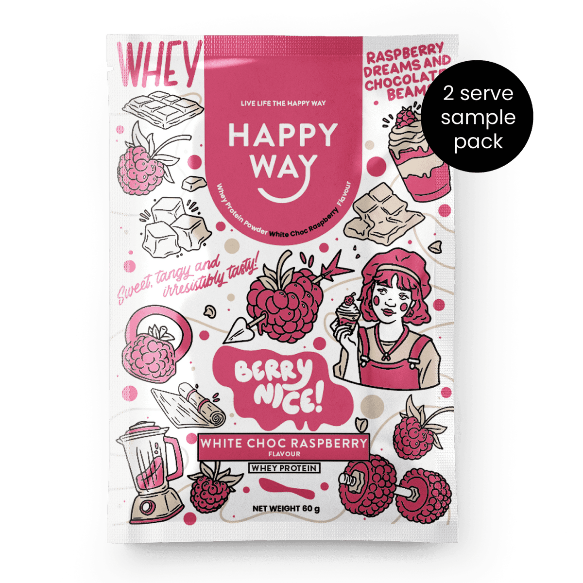 White Chocolate Raspberry Whey Protein Powder