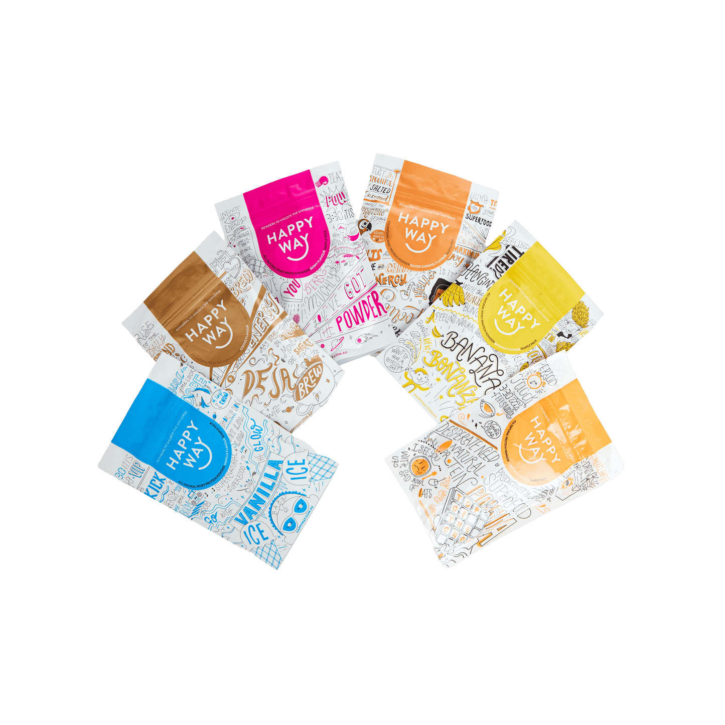 Whey Protein Powder Sample Packs 6 x 60g