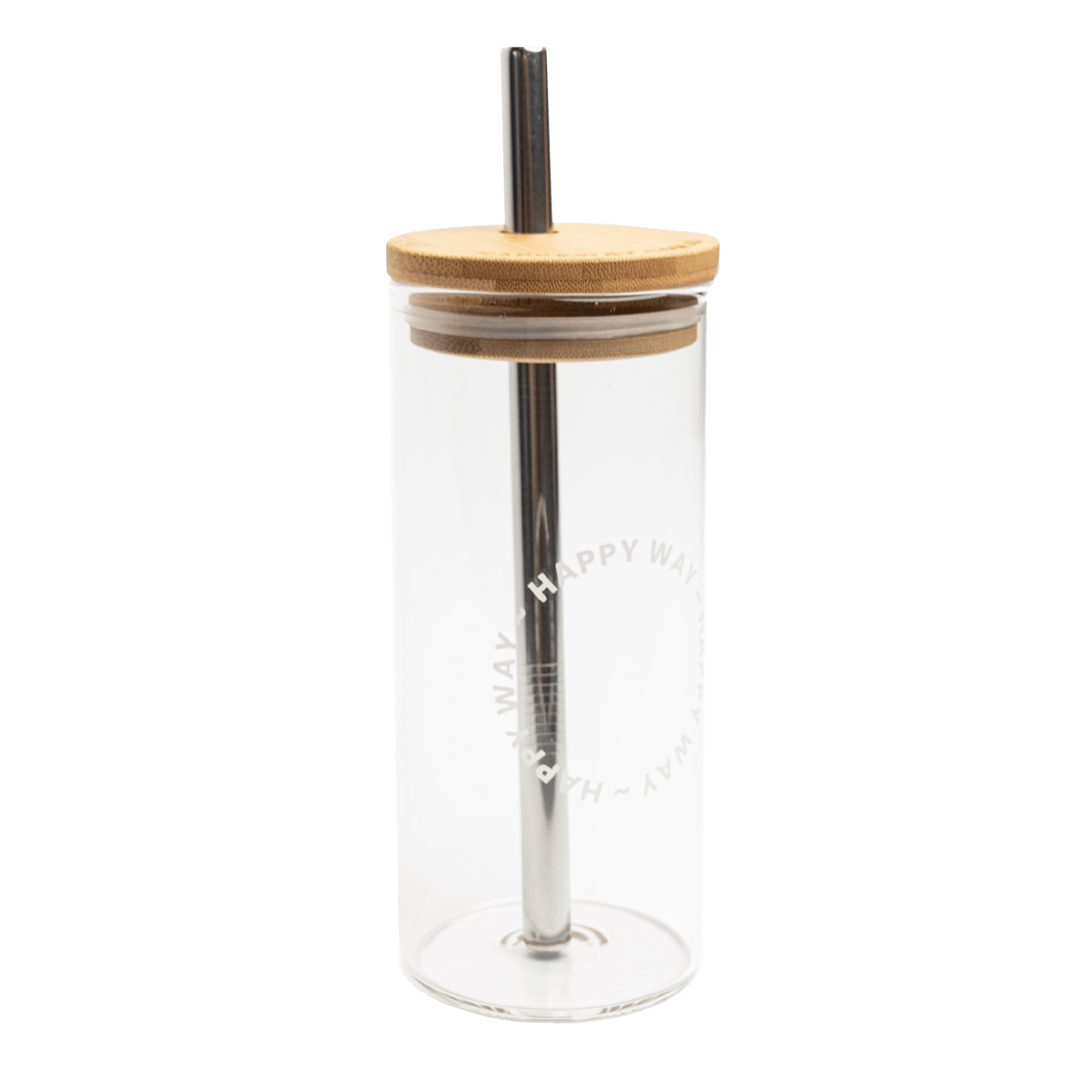 Glass Tumbler w/ straw
