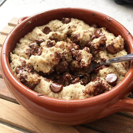 Skillet cookie cake with Vanilla Ice Ice Baby Whey Protein Powder