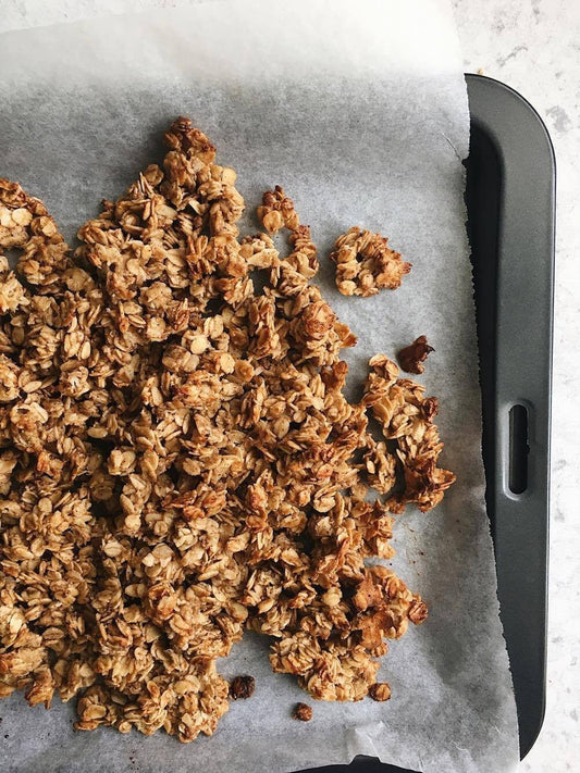 Vanilla Maple Protein Granola with De Ja Brew Coffee Protein Powder