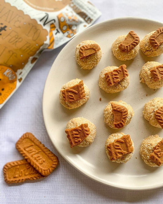 CARAMEL BISCUIT WHEY PROTEIN BALLS