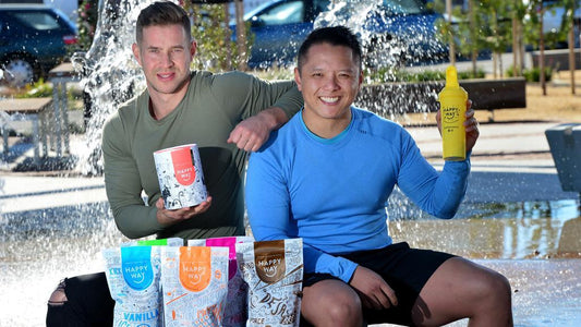 Happy Way team showing products