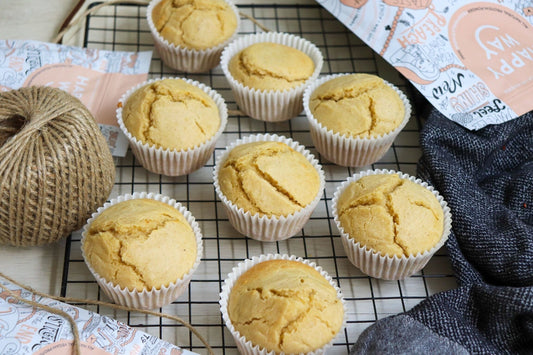 Christmas Gingerbread Muffins with vegan vanilla protein