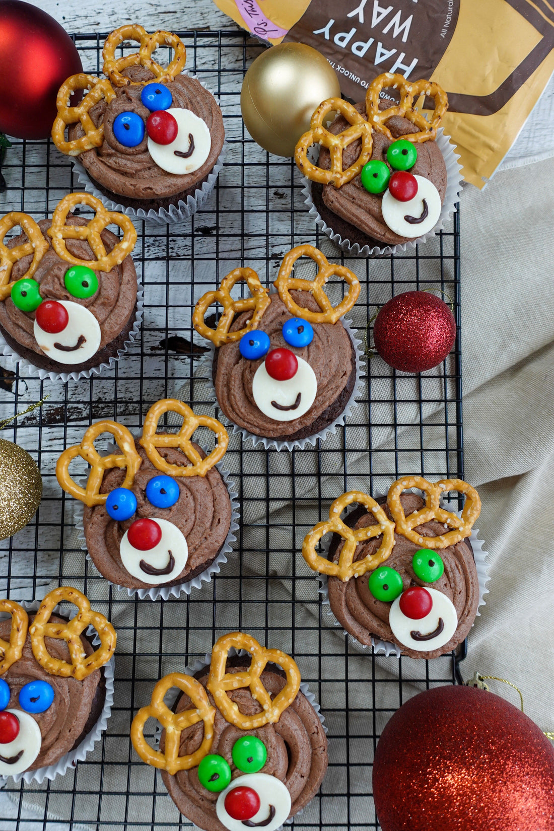 Christmas Reindeer Cupcakes