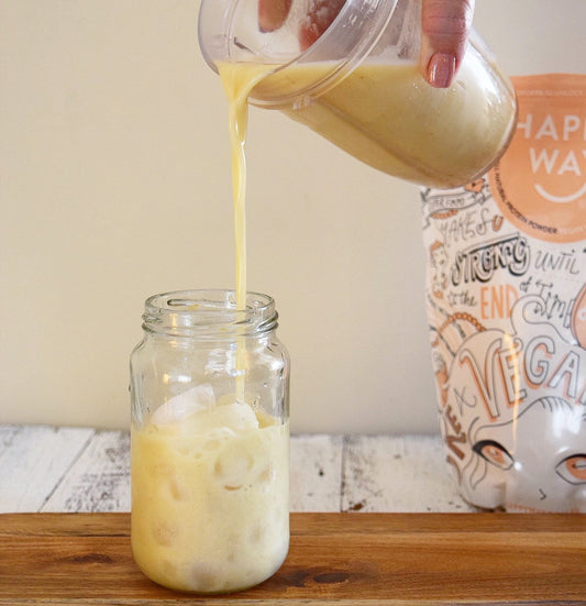 Banana Caramel Smoothie with Vegan Vanilla Flavour Protein Powder
