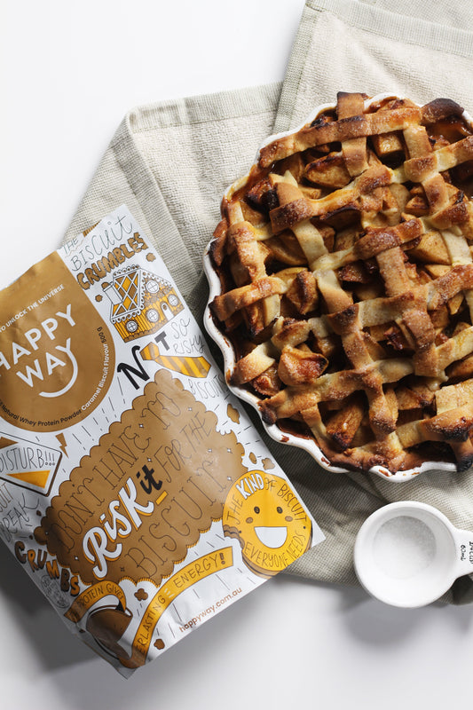 CARAMEL BISCUIT APPLE PIE