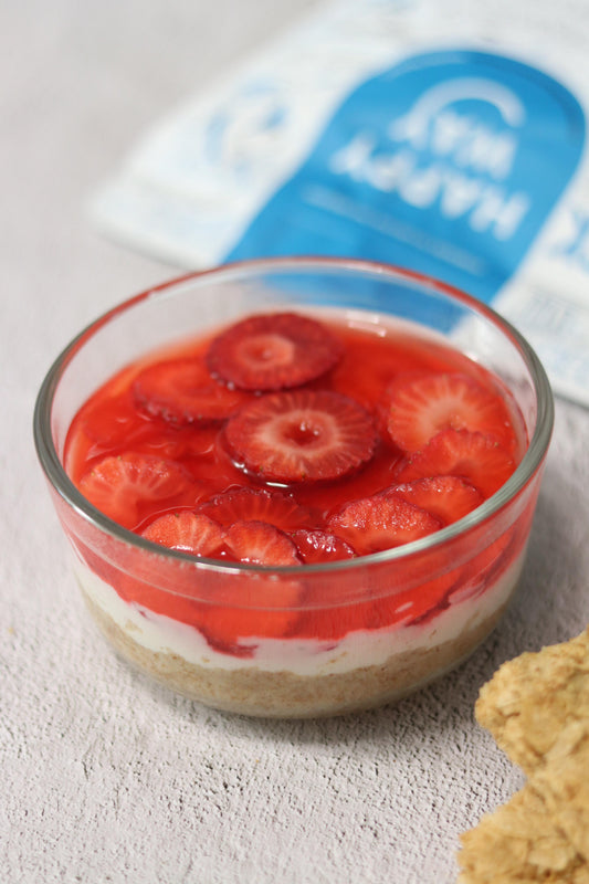 STRAWBERRY JELLY CHEESECAKE OVERNIGHT WEETBIX