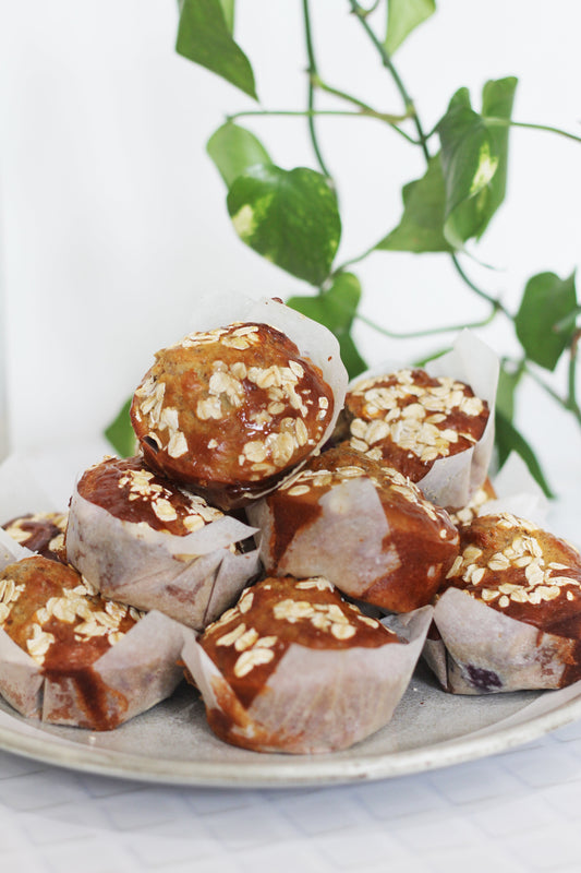 BANANA BLUEBERRY MUFFINS