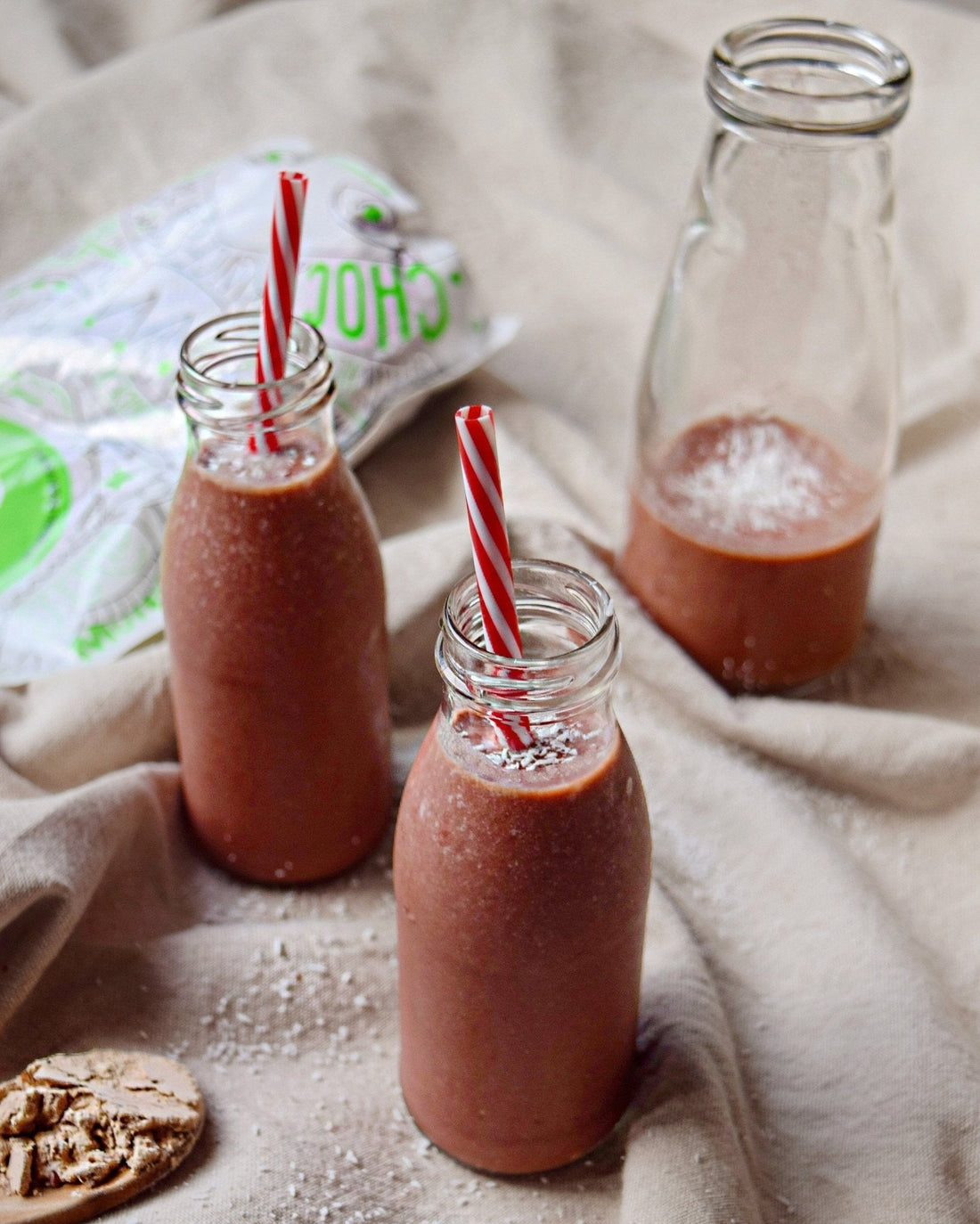 Happy Way Berry Ripe Smoothie with Vegan Chocolate protein Powder