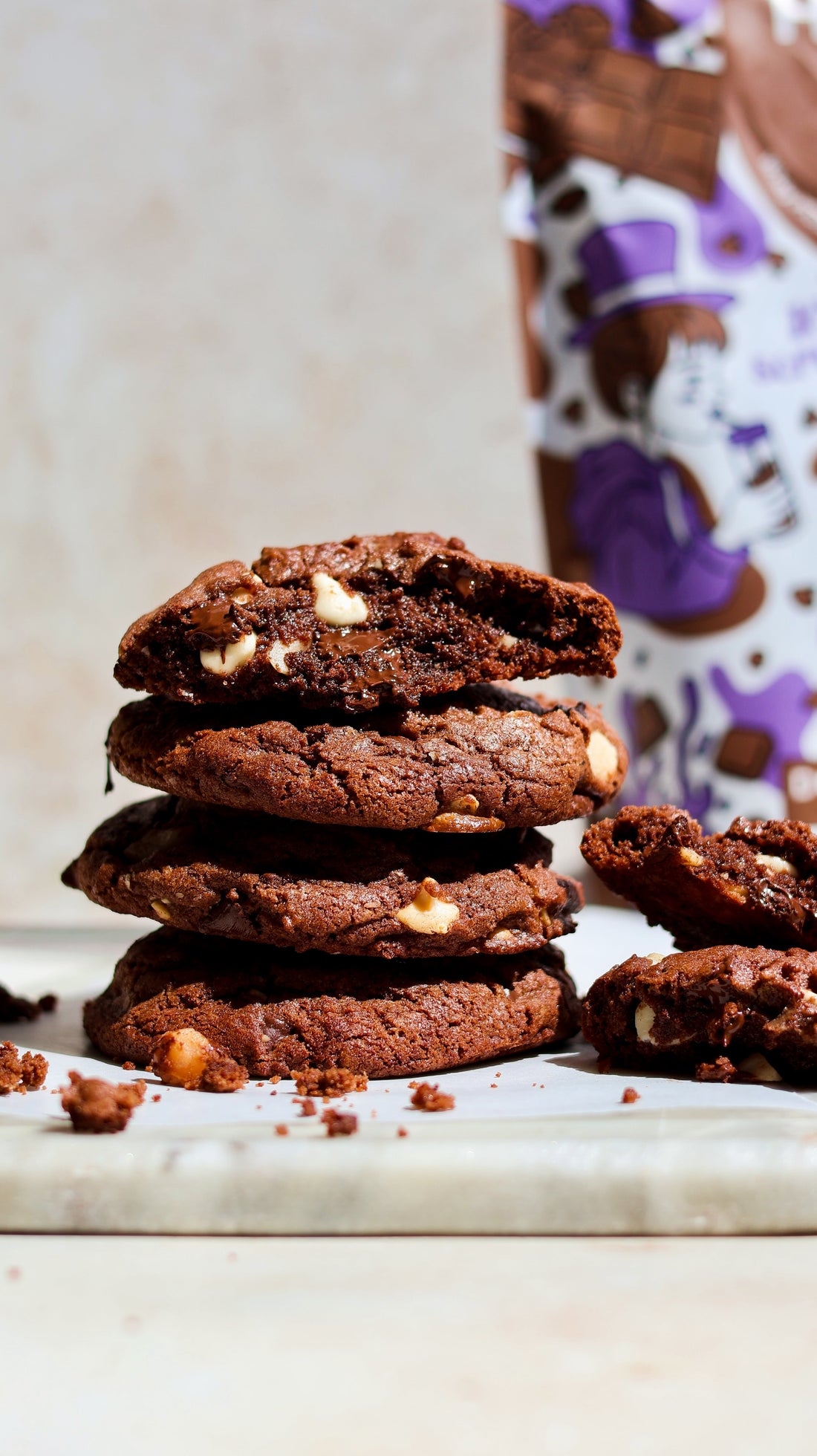 DOUBLE CHOC CHIP PROTEIN COOKIES