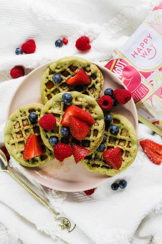 MATCHA PROTEIN WAFFLES
