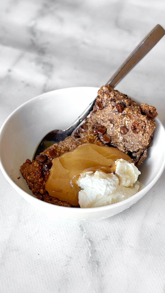 BLUEBERRY CHOCOLATE BAKED OATS