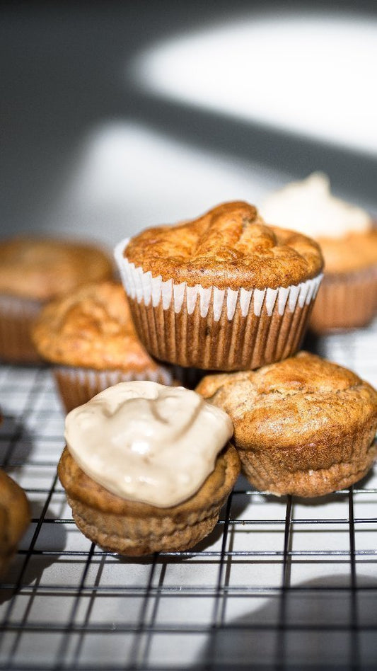 BANANA POPCORN MUFFINS
