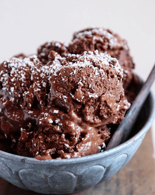Vegan Coconut Chocolate Ice Cream with Choc Pea Princess Protein Powder