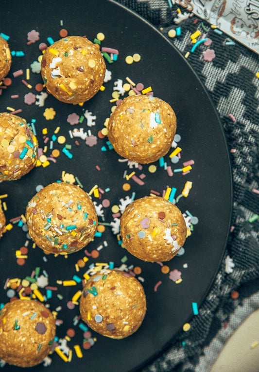 Vegan Cake Batter Protein Balls