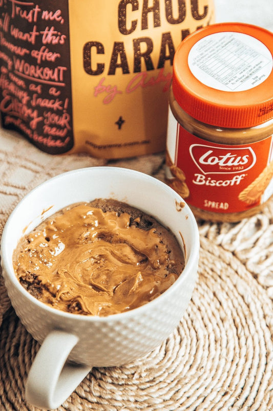 Choc Caramel Biscoff Mug Cake