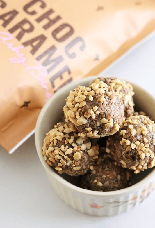 CHOC CARAMEL PROTEIN BALLS