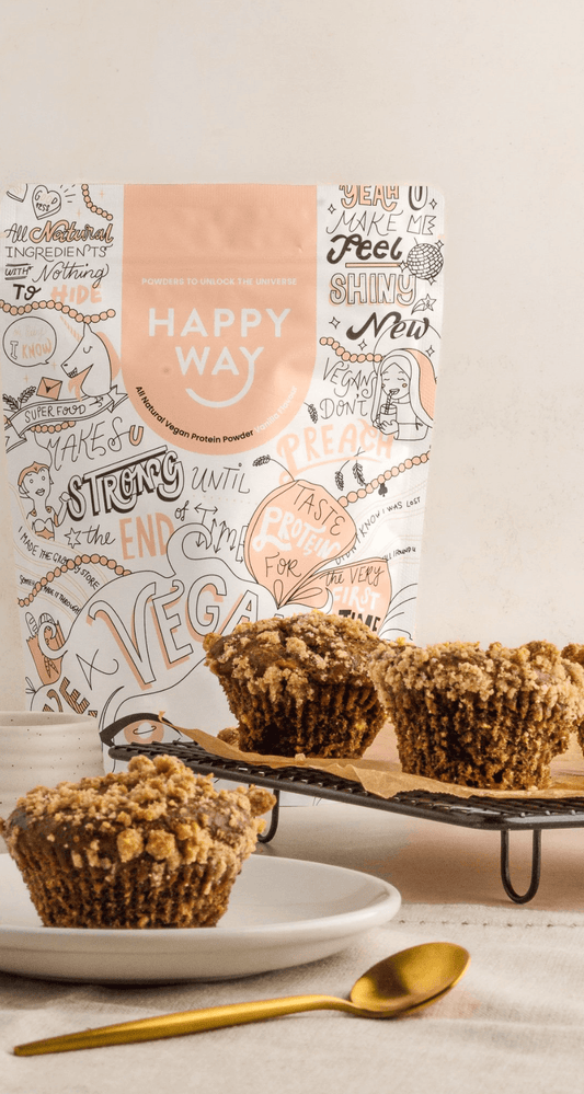 VEGAN MAPLE & ESPRESSO PROTEIN MUFFINS