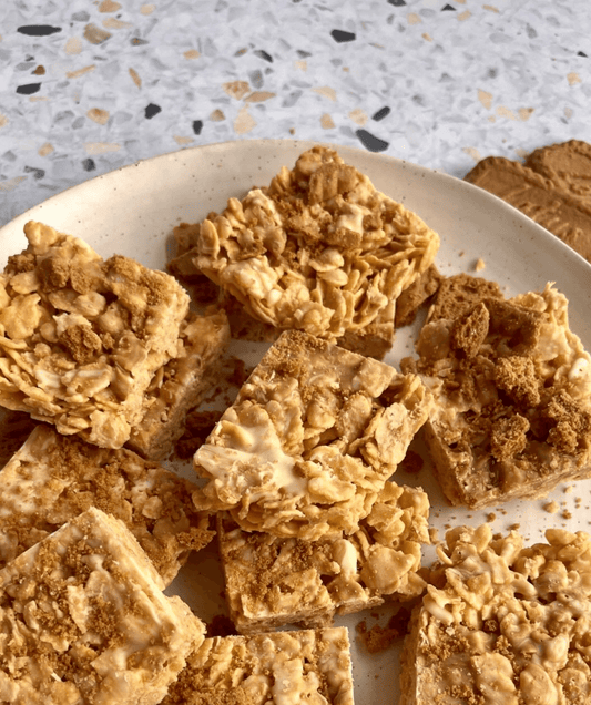 WHITE CHOC BISCOFF SLICE