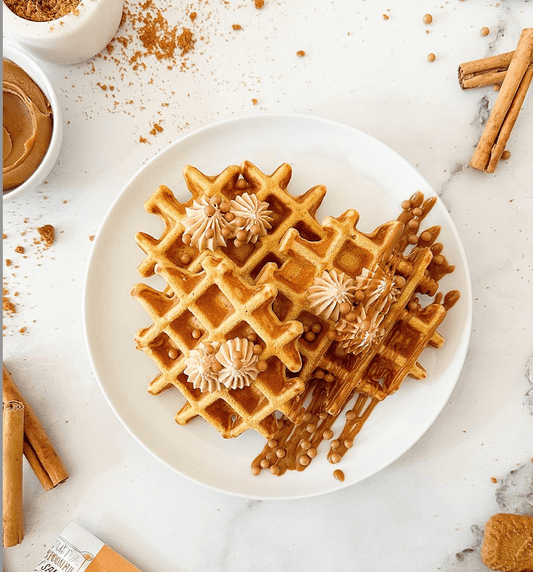 PUMPKIN & BISCOFF PROTEIN WAFFLES