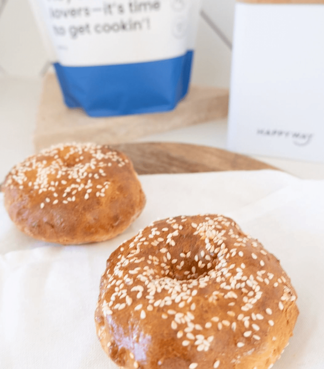 PROTEIN BAGELS | EASY 3 INGREDIENT RECIPE ⁠