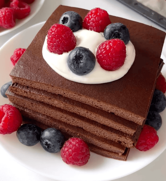 5 INGREDIENT CHOCOLATE SHEET PANCAKES