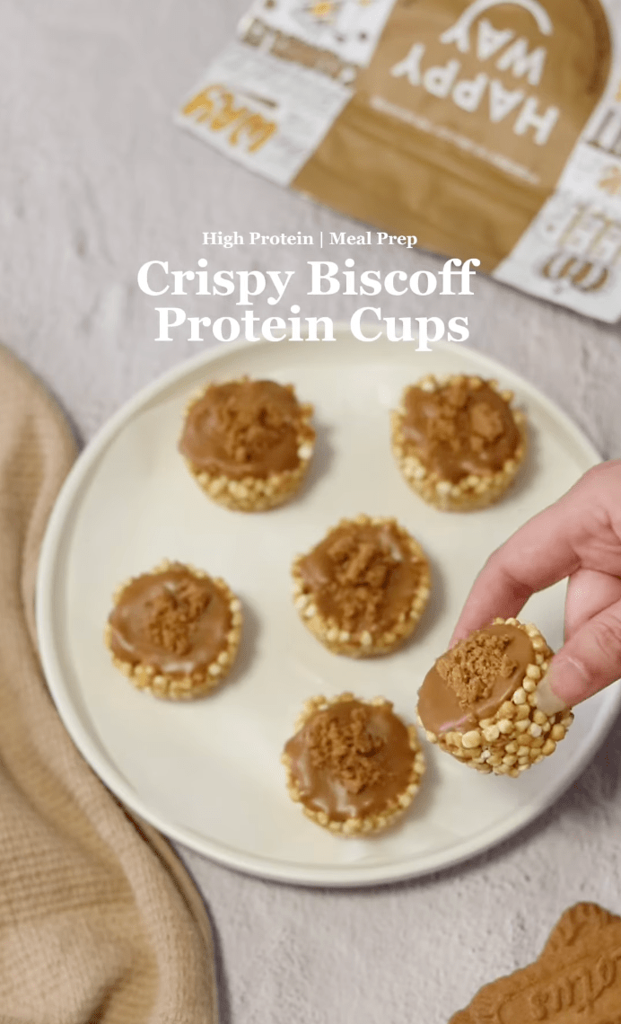 CRISPY BISCOFF PROTEIN CUPS
