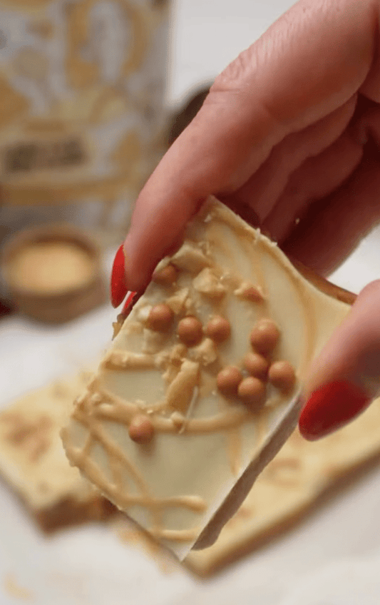 WHITE CHOC CARAMEL PROTEIN SLICE