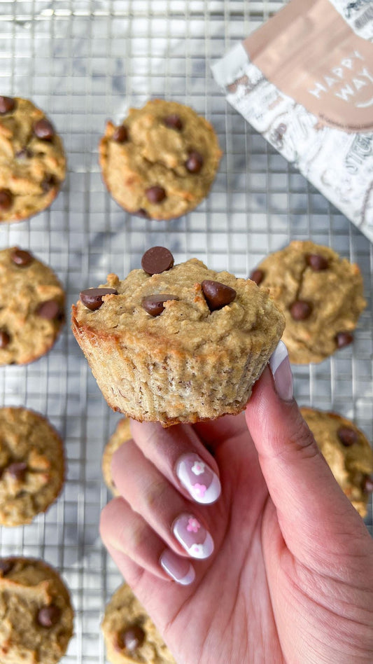 TAHINI CHOC CHIP MUFFINS