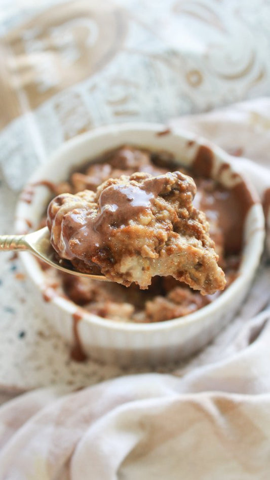 COFFEE SOAKED BREAD PUDDING