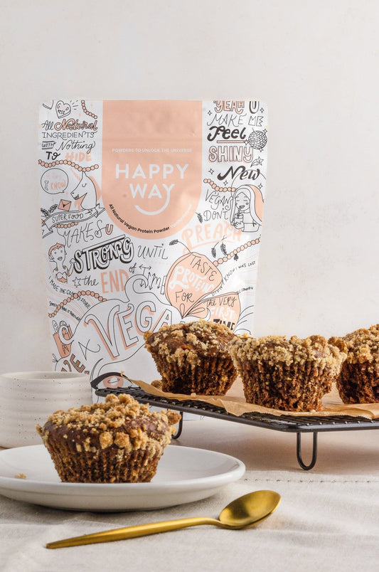 VEGAN MAPLE ESPRESSO PROTEIN MUFFINS