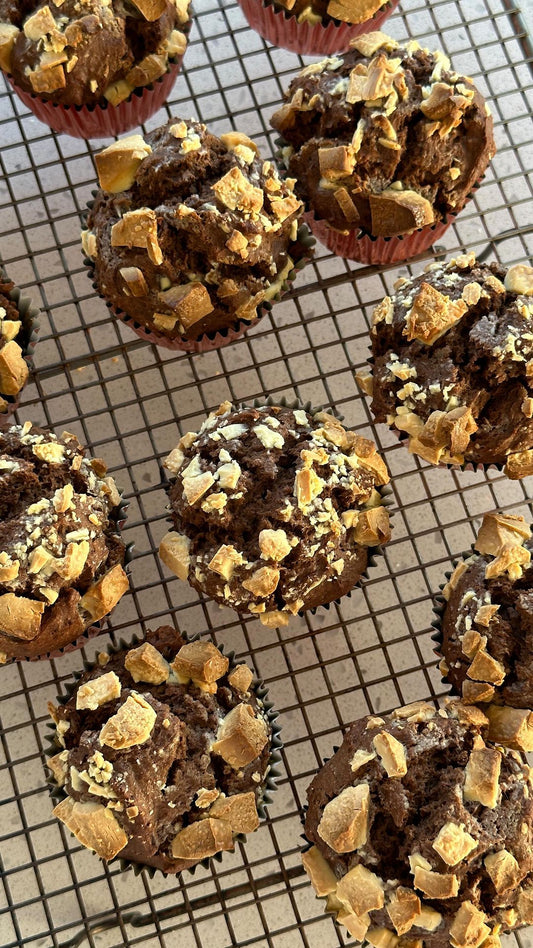 DOUBLE CHOC BISCOFF MUFFINS