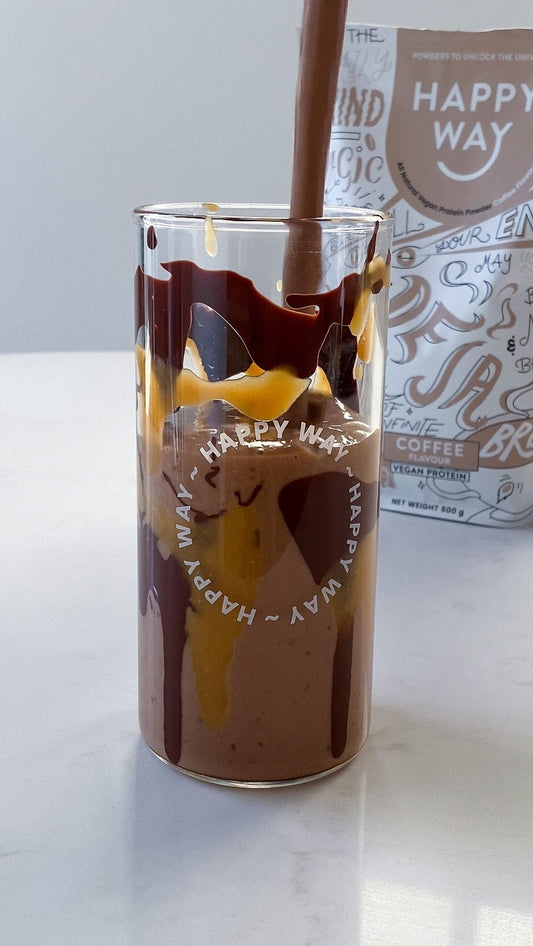 ICED CARAMEL MOCHA VEGAN PROTEIN SMOOTHIE