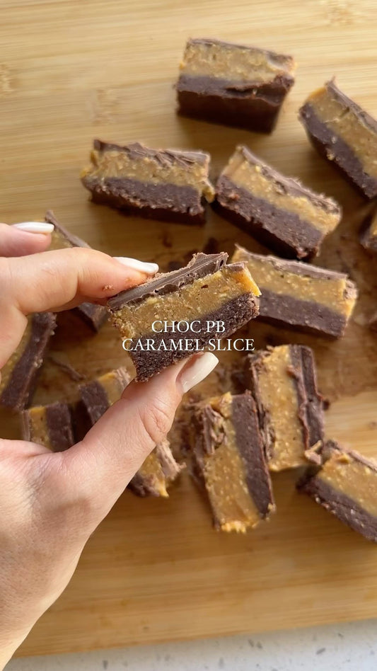 CHOC PB CARAMEL SLICE