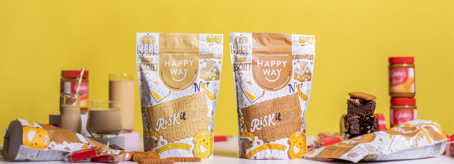 Caramel biscuit protein