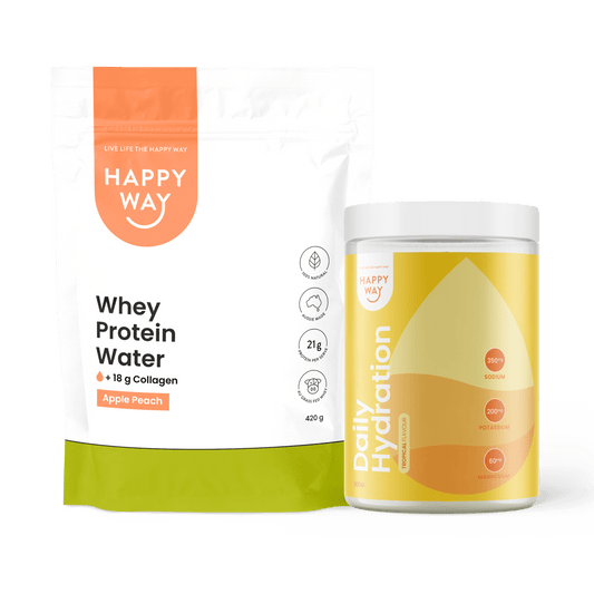 Hydration Tub Tropical 300g + Apple Peach Whey Protein Water 420g