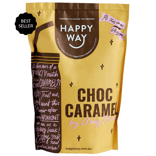 Ashy Bines Choc Caramel Vegan Protein Powder 500g