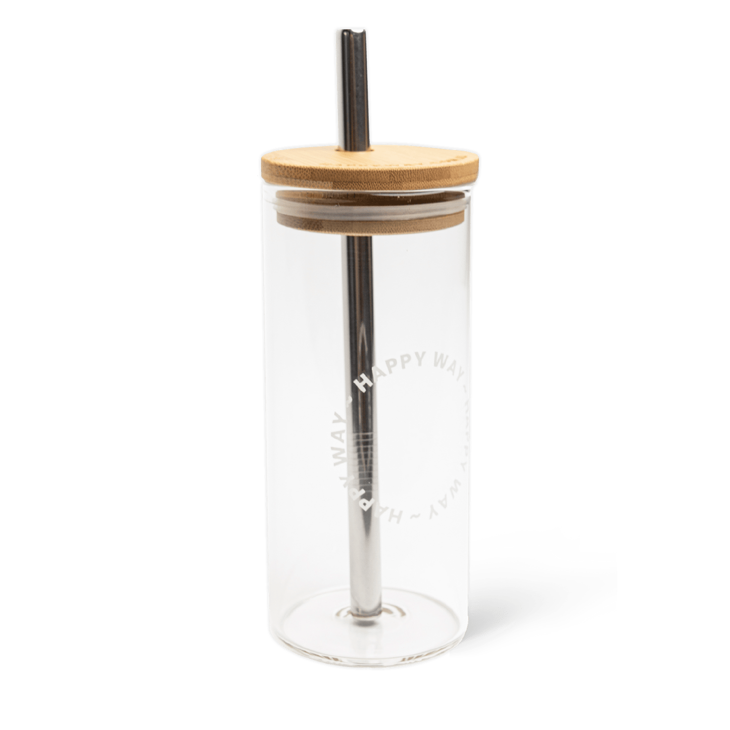 Glass Tumbler w/ straw