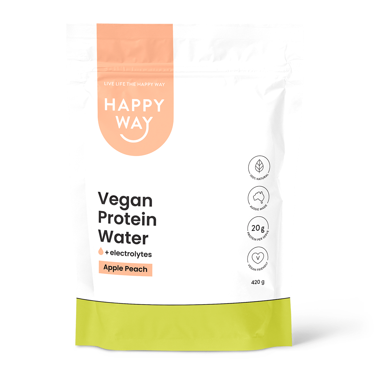Apple Peach Vegan Protein Water Powder 420g