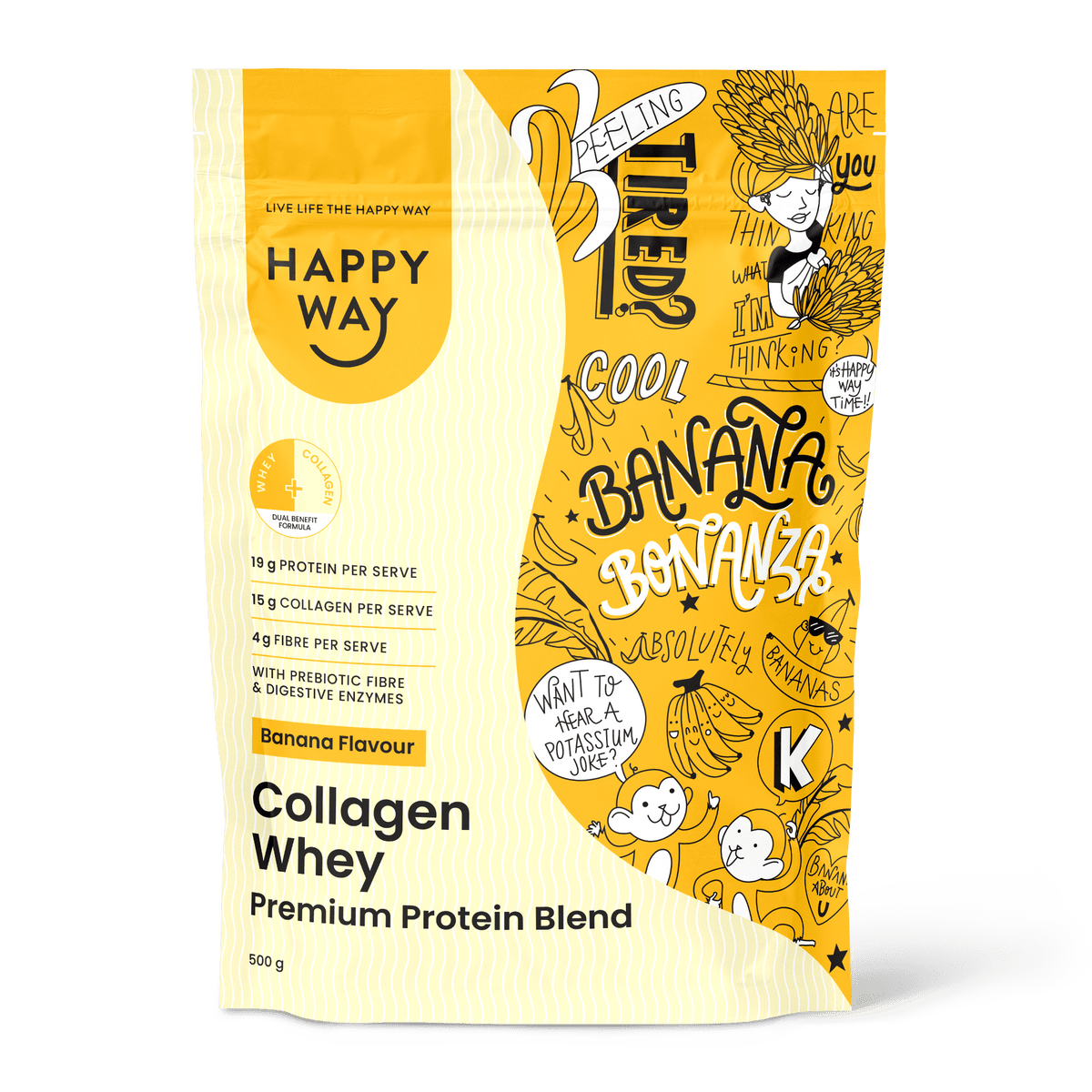 Banana Collagen Whey Protein Powder 500g