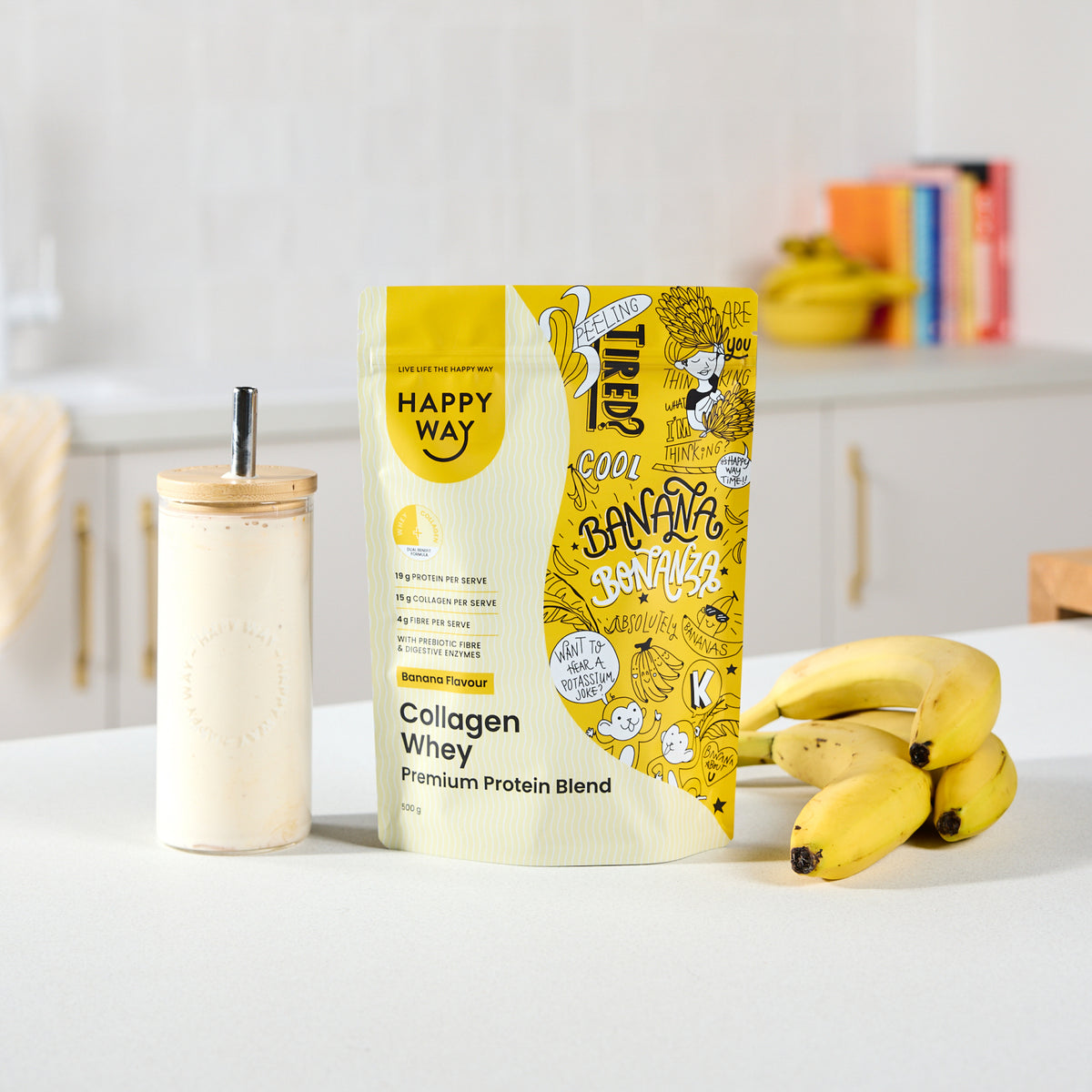 Banana Collagen Whey Protein Powder 500g